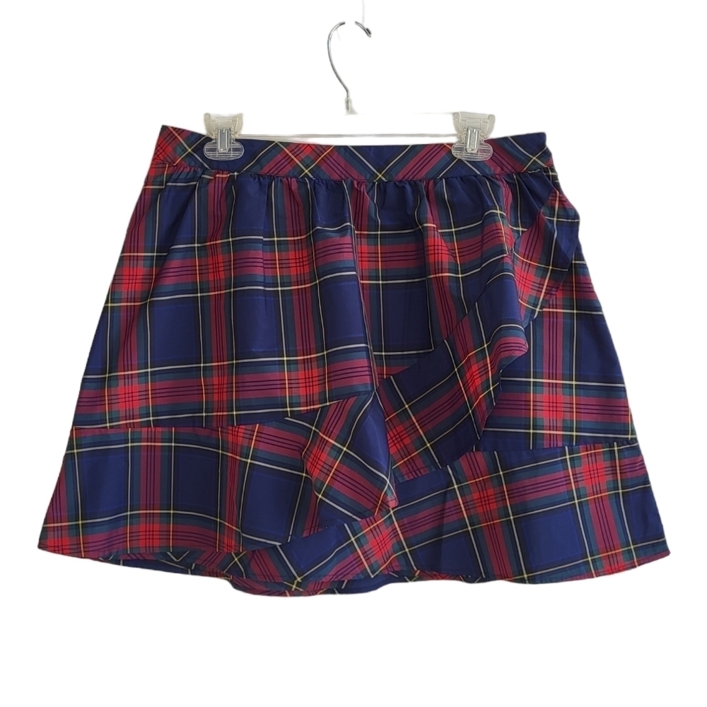 Vineyard Vines Blue and Red Plaid Mini Skirt